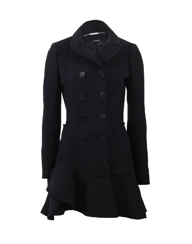 Scuba Wool Peplum Coat