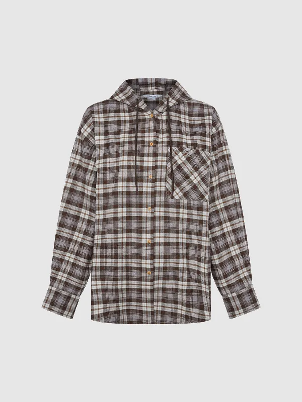 Plaid Button Up Oversized Shirt