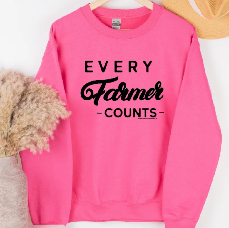 Every Farmer Counts Crewneck (S-3XL) - Multiple Colors!