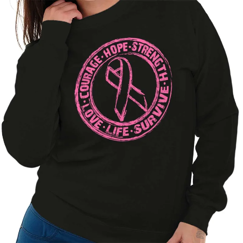 Courage Life Survive Crewneck Sweatshirt