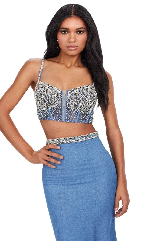 Ashley Lauren 11511 - Beaded Two-Piece Mermaid Prom Dress